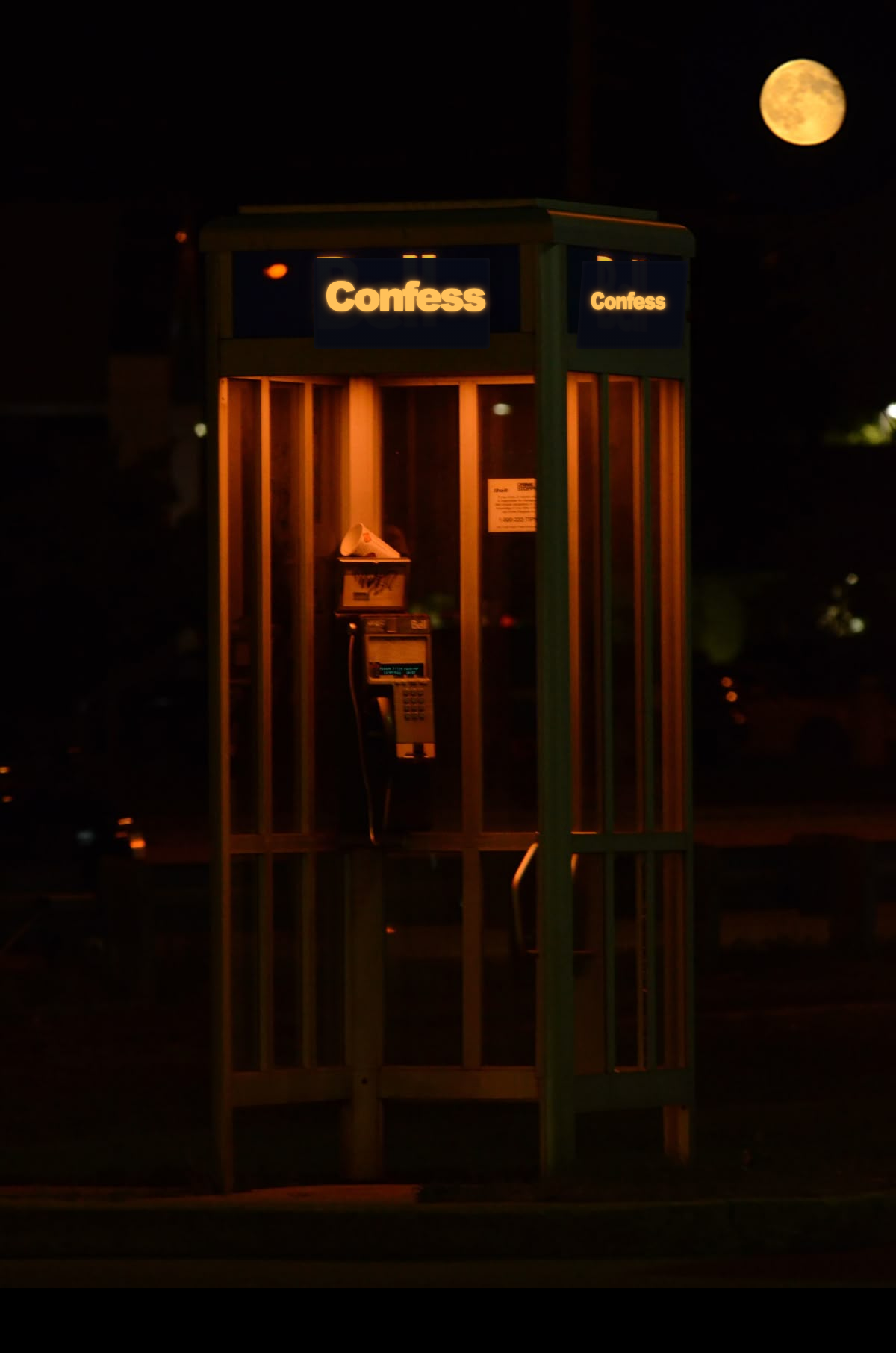 Night phone booth